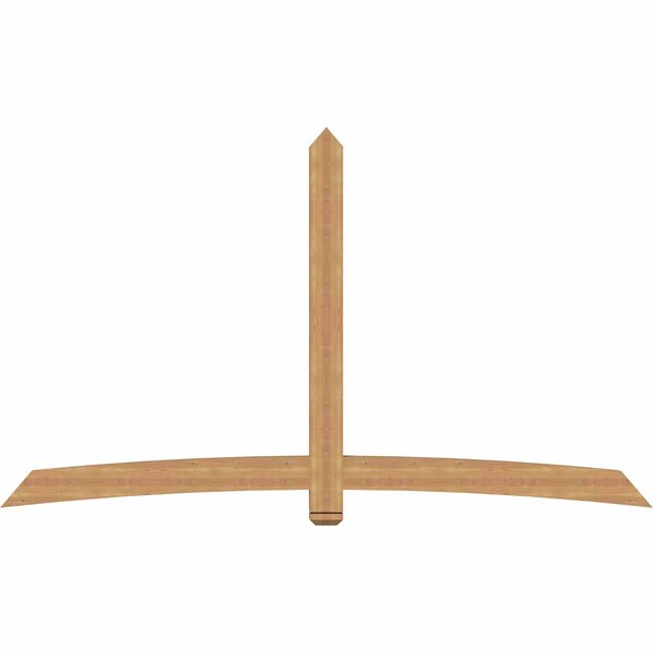 Ekena Millwork Bellingham Timber Gable Bracket, Western Red Cedar, 108"W x 63"H x 3 1/2"D x 5 1/2"F, 14/12 Pitch GBW108X63X0406BEL00SWR - main